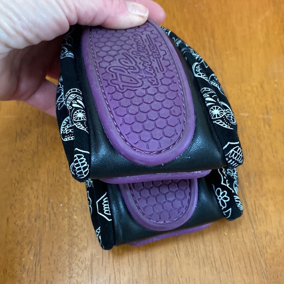 The Storehouse Flats Black and White Leather Sugar Skull Packable Flats - Picture 6 of 7